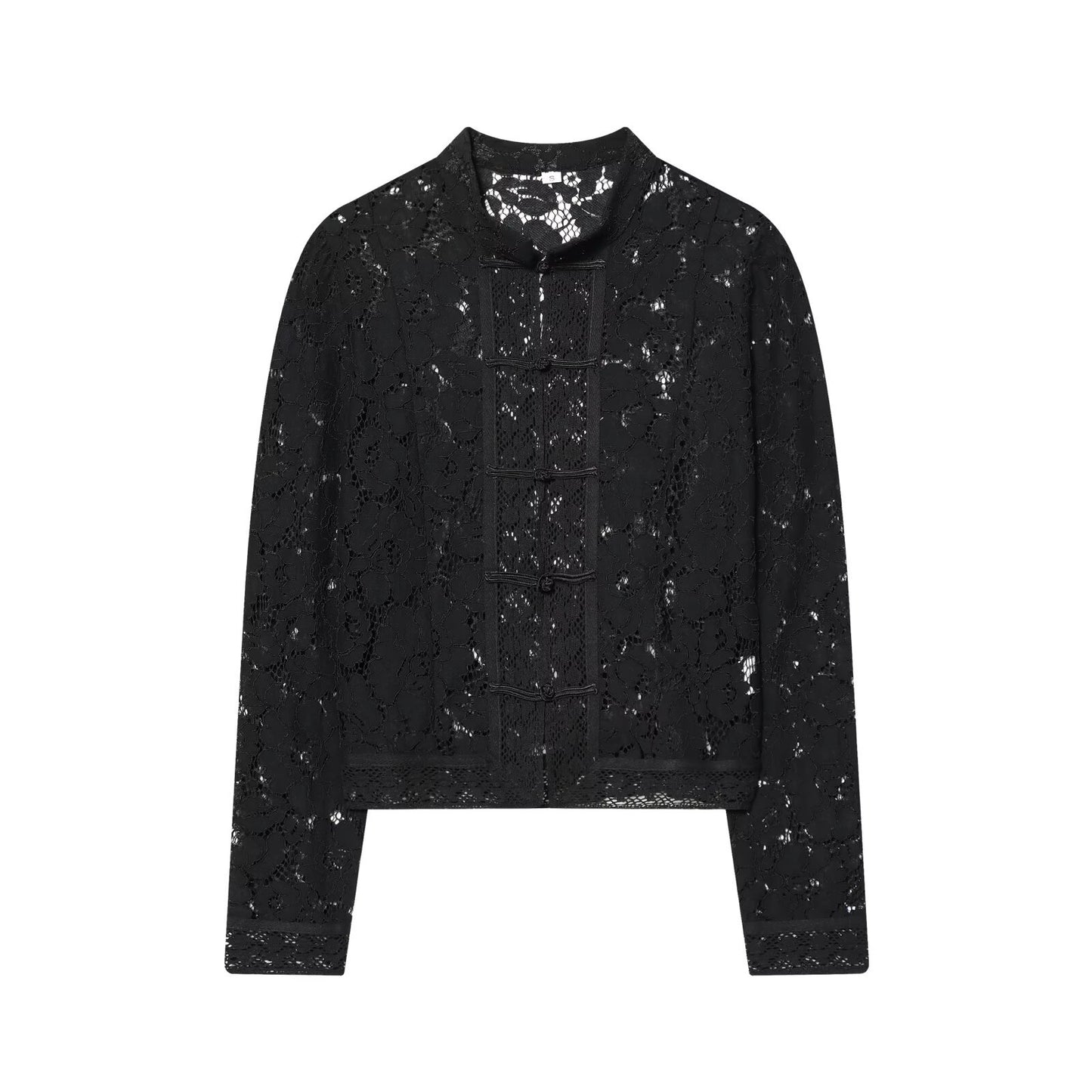 Anja Blouse - Elegant Lace Crochet Shirt